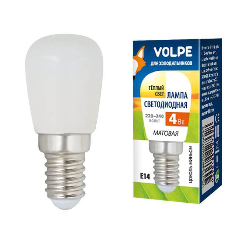 Лампа светодиодная Volpe E14 4W 3000K матовая LED-Y25-4W/3000K/E14/FR/Z UL-00006501