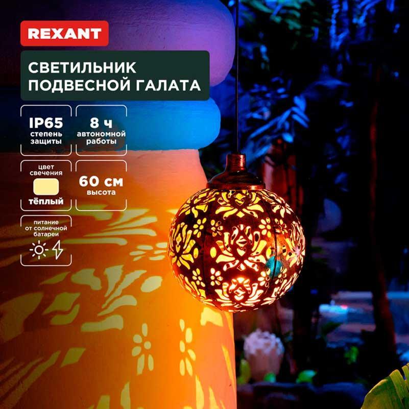 Уличный подвесной светильник REXANT 602-2403